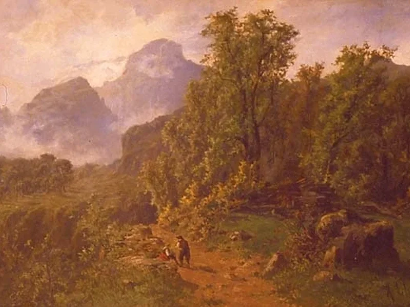 1847-Agustín Lhardy Garrigues - Paesaggio dei Pirenei